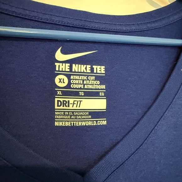 Nike Women's Short Sleeve Blue Tee - Picture 3 of 4